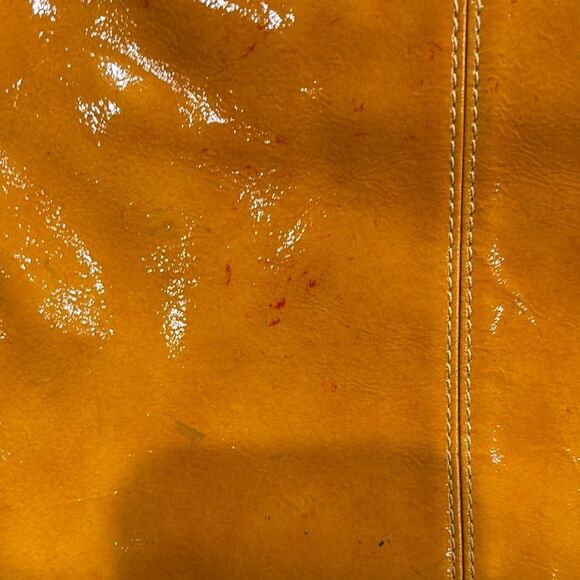 Dooney & Bourke Orange Patent Leather Shoulder Bag - Picture 7 of 8